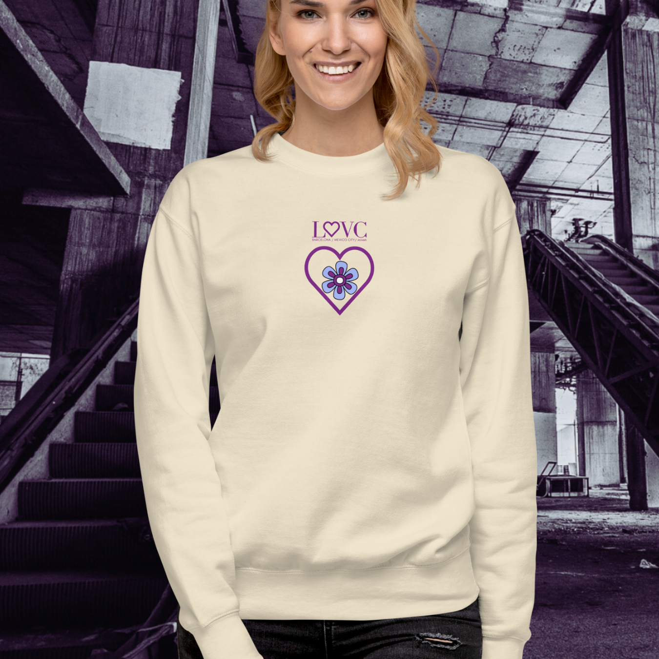 SUDADERA GRUESA MUJER FLOWER