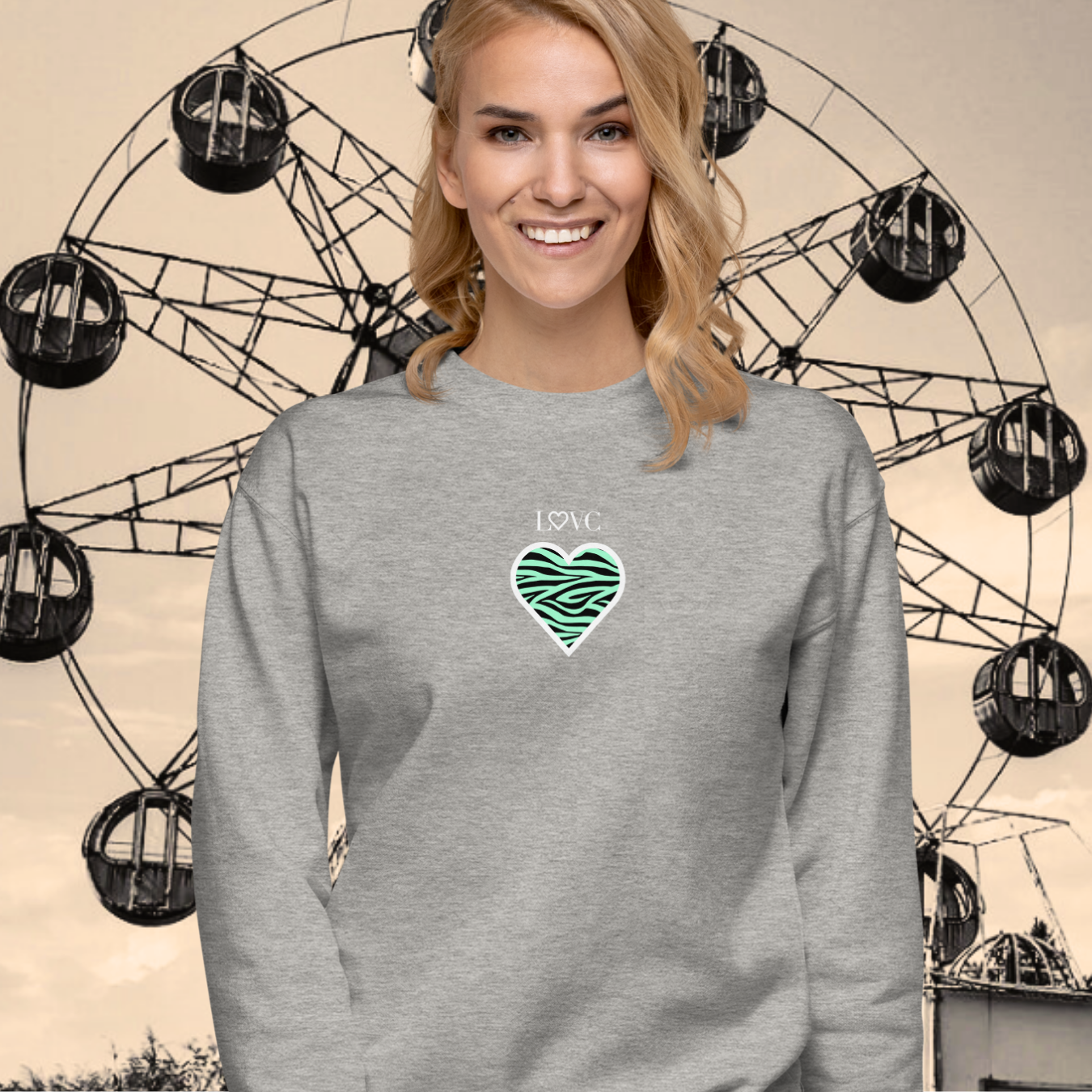 SUDADERA GRUESA MUJER ANIMAL PRINT
