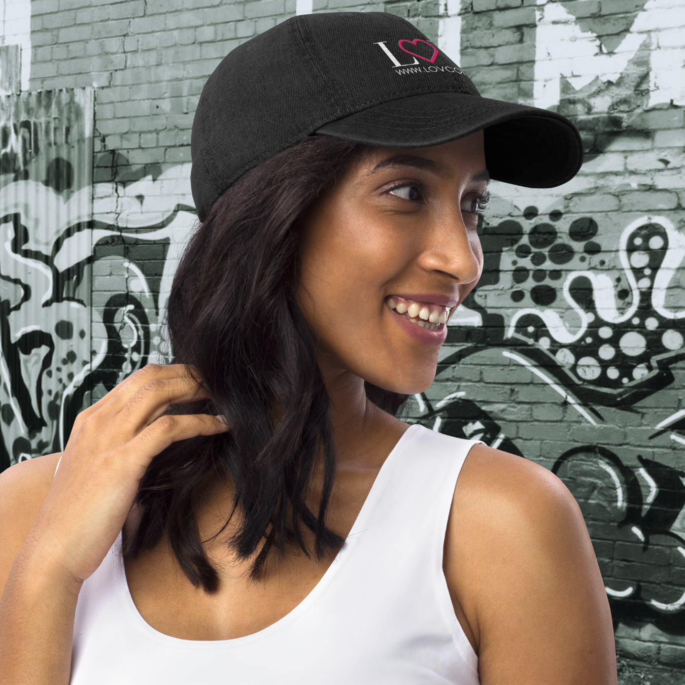 GORRA VAQUERA MUJER LOGO CORAZÓN ROSA