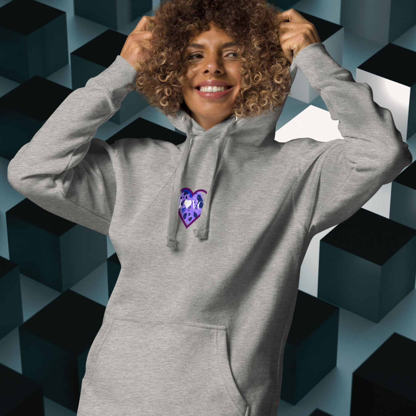 HOODIE CON CAPUCHA MUJER ANIMAL PRINT