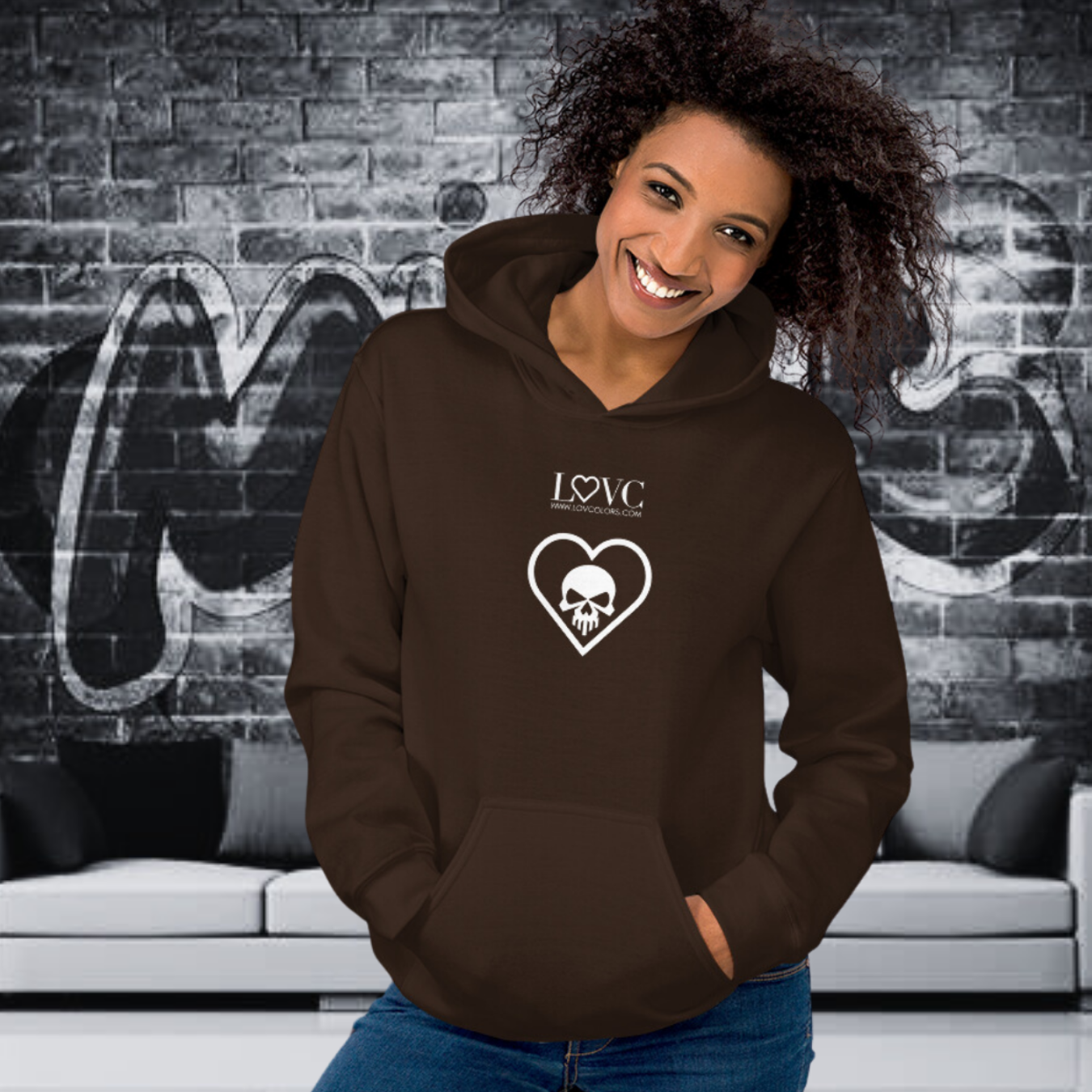 HOODIE CON CAPUCHA MUJER SKULL