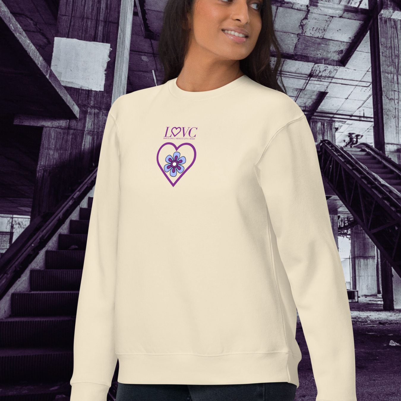 SUDADERA GRUESA MUJER FLOWER