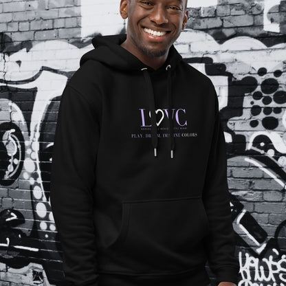 HOODIE PREMIUM CON CAPUCHA ECO HOMBRE BLACK SLOGAN