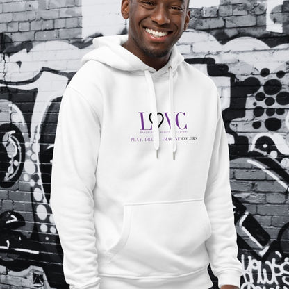 HOODIE PREMIUM CON CAPUCHA ECO HOMBRE WHITE SLOGAN