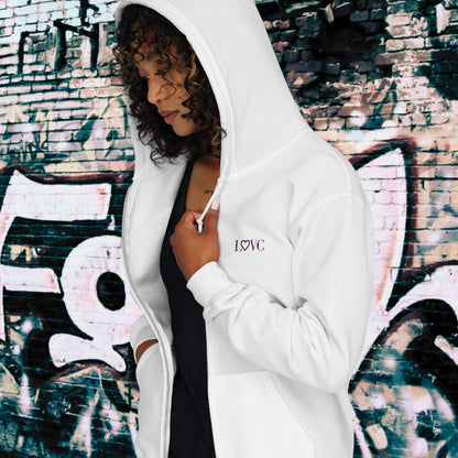 HOODIE CON CAPUCHA Y CREMALLERA MUJER LOGO CLASSIC