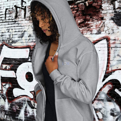HOODIE CON CAPUCHA Y CREMALLERA MUJER LOGO CLASSIC