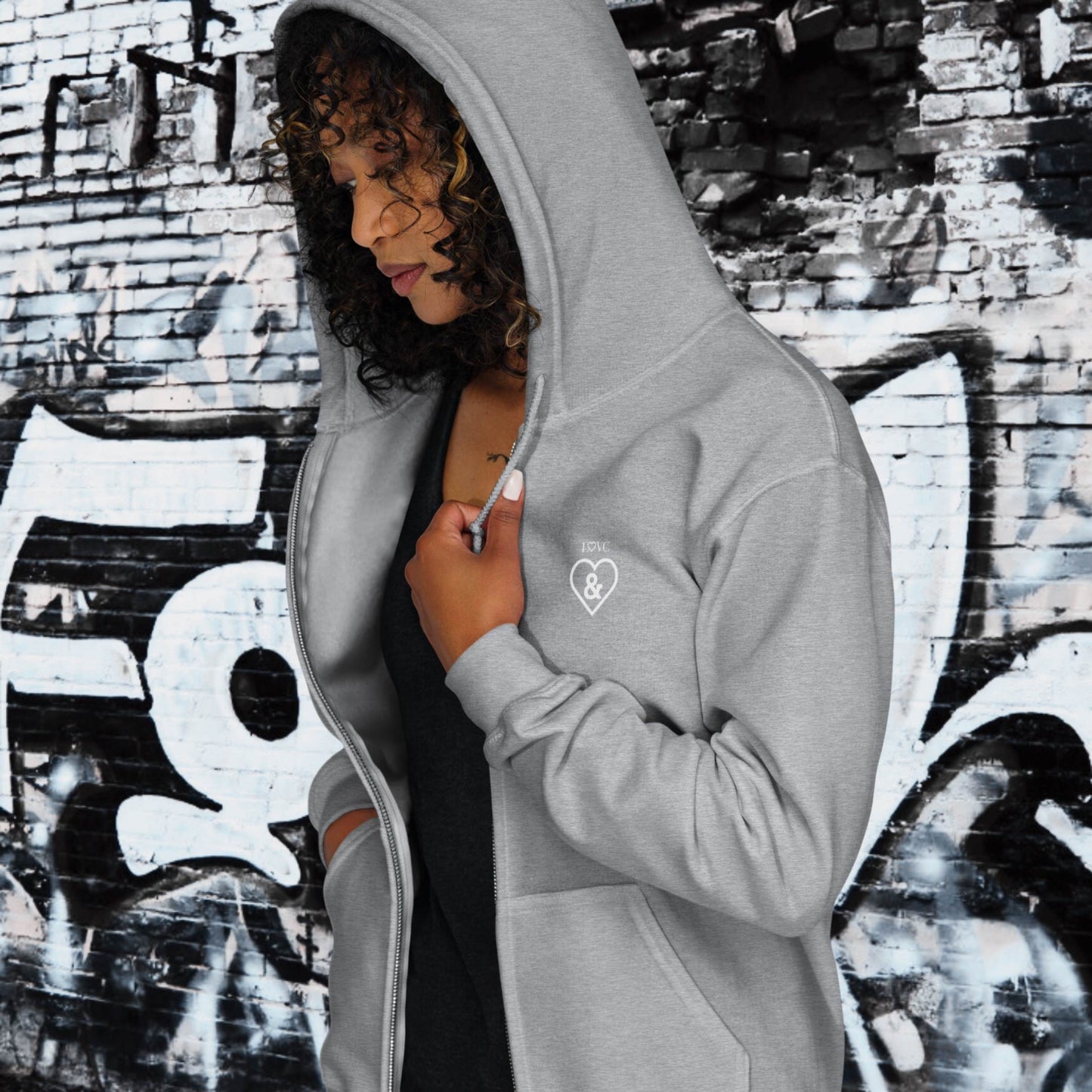 HOODIE CON CAPUCHA Y CREMALLERA MUJER SYMBOL &