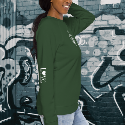 SUDADERA ORGÁNICA MUJER FLOWER LOGO MANGA