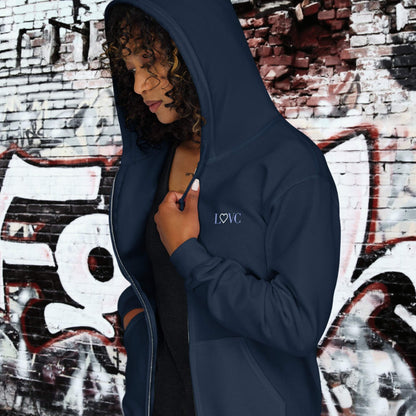 HOODIE CON CAPUCHA Y CREMALLERA MUJER LOGO CLASSIC
