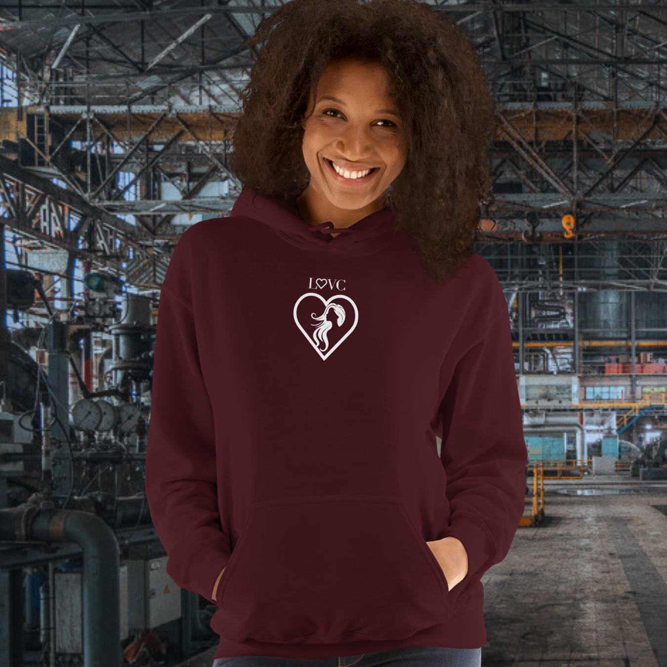 HOODIE CON CAPUCHA MUJER SILUETA