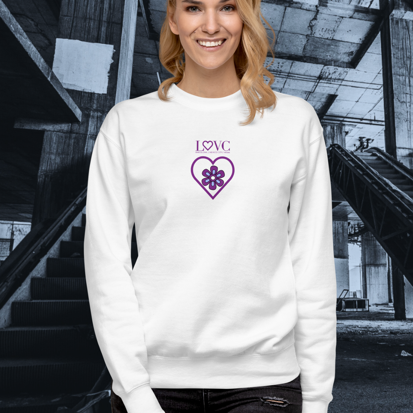 SUDADERA GRUESA MUJER FLOWER
