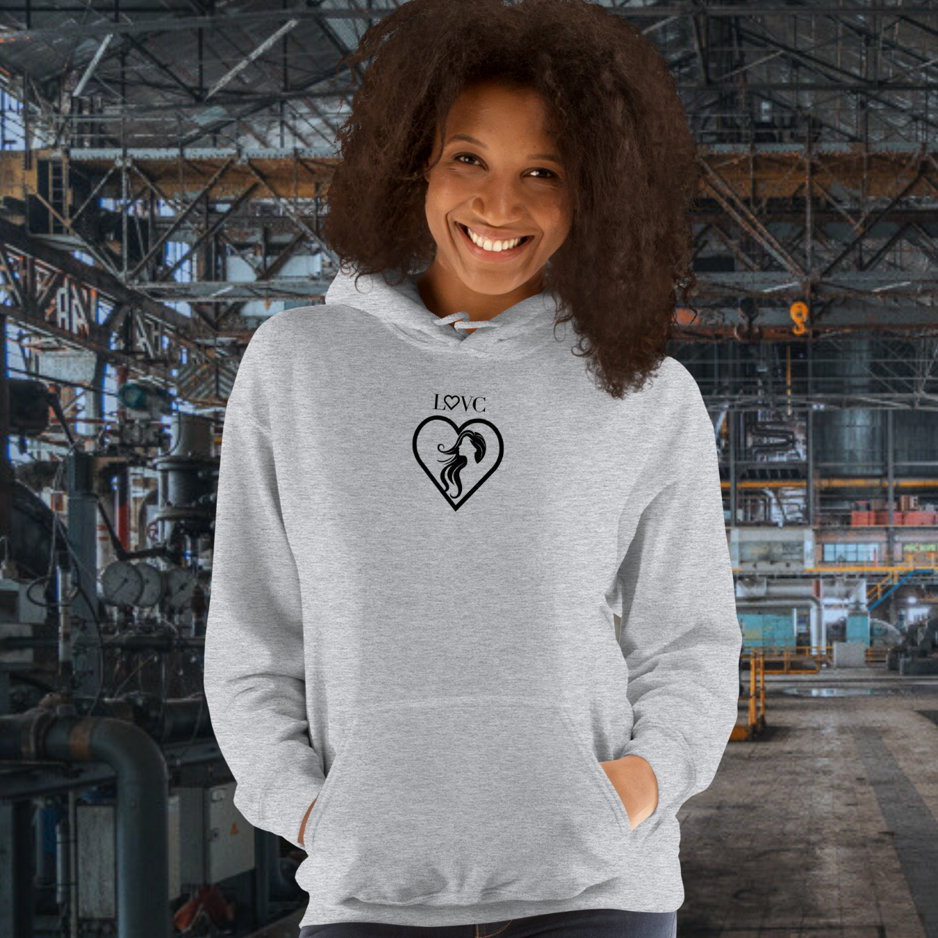 HOODIE CON CAPUCHA MUJER SILUETA