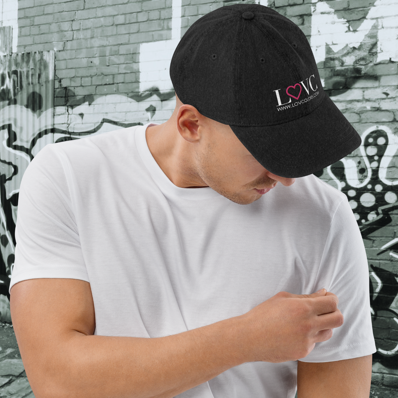 GORRA VAQUERA HOMBRE LOGO CORAZÓN ROSA