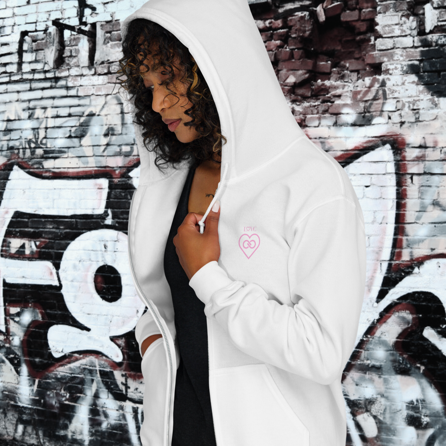 HOODIE CON CAPUCHA Y CREMALLERA MUJER INFINITE