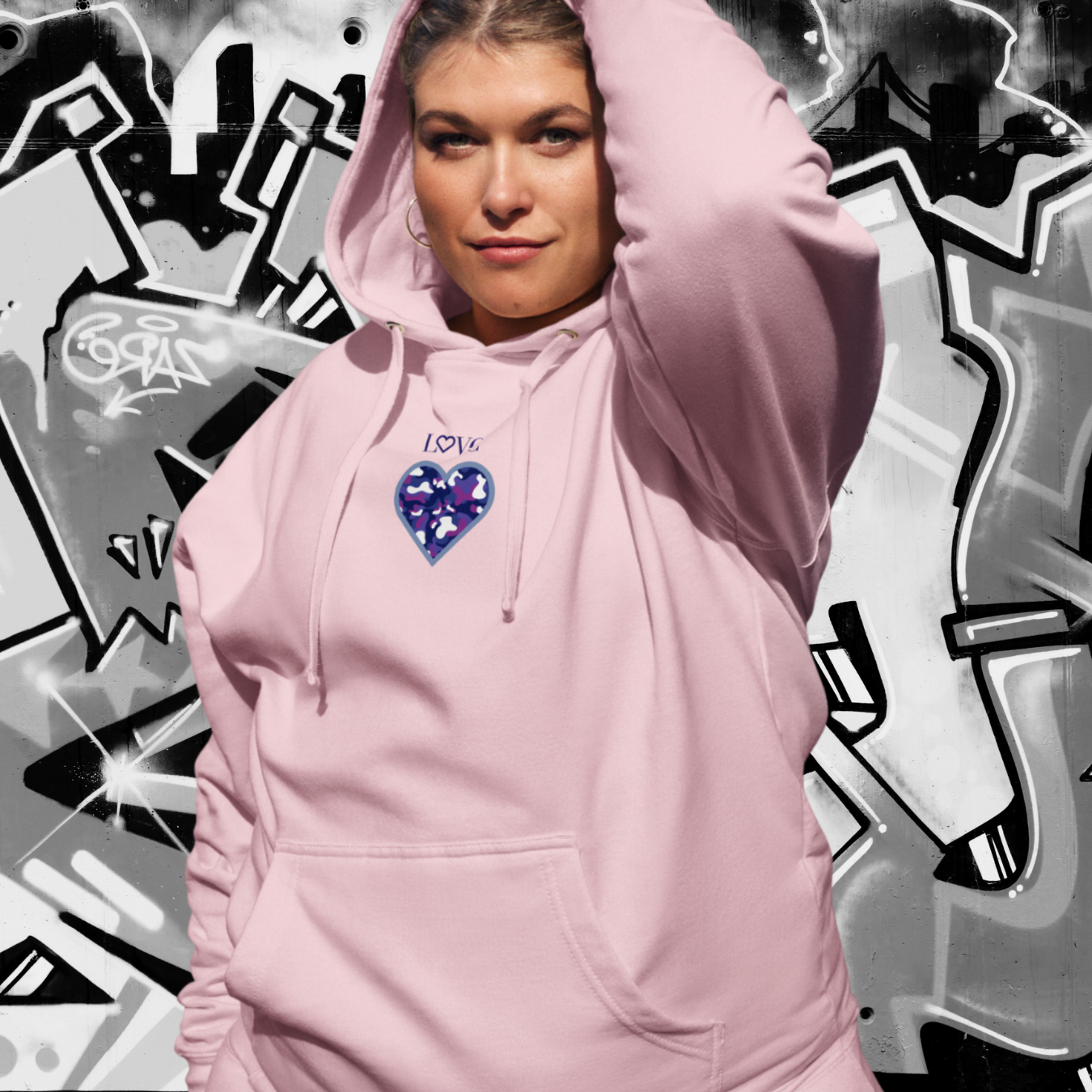 HOODIE PREMIUM CON CAPUCHA MUJER ANIMAL PRINT