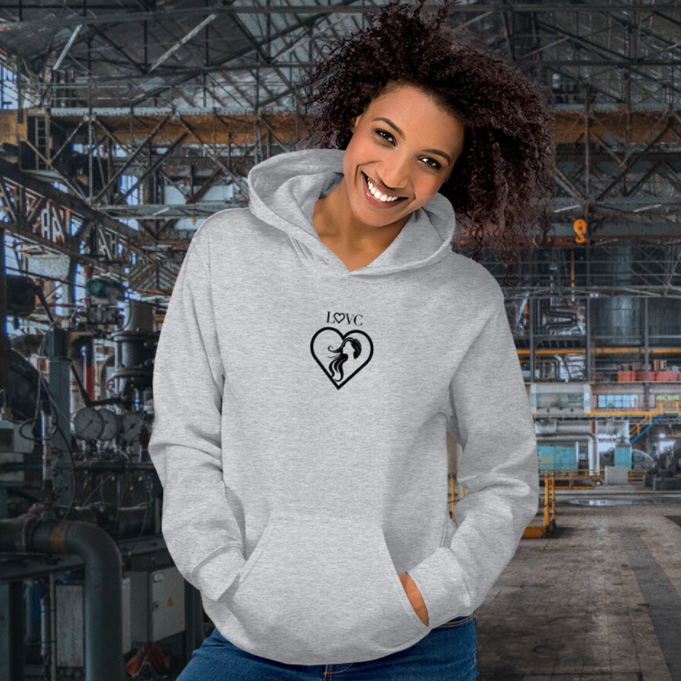 HOODIE CON CAPUCHA MUJER SILUETA