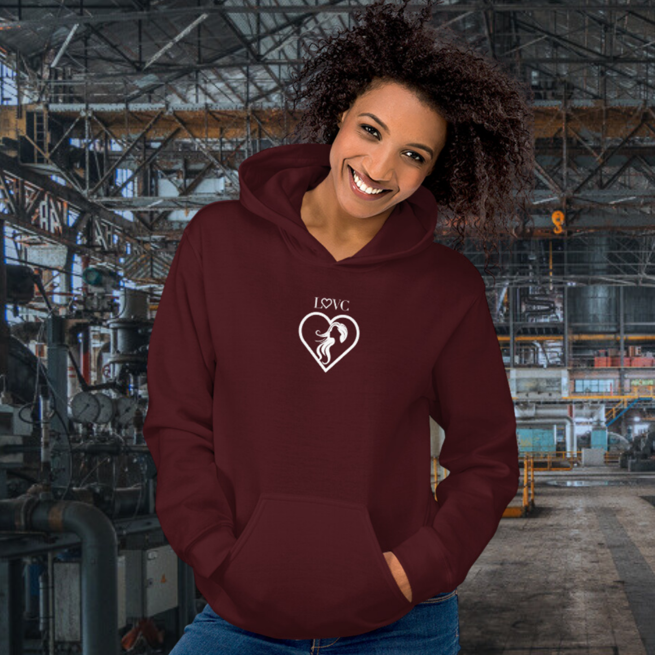 HOODIE CON CAPUCHA MUJER SILUETA