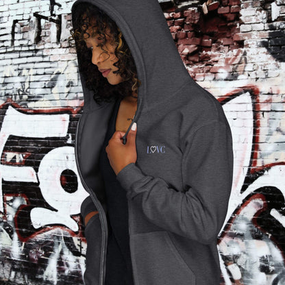 HOODIE CON CAPUCHA Y CREMALLERA MUJER LOGO CLASSIC
