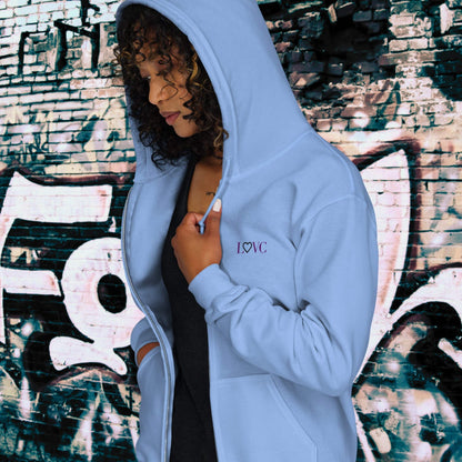 HOODIE CON CAPUCHA Y CREMALLERA MUJER LOGO CLASSIC