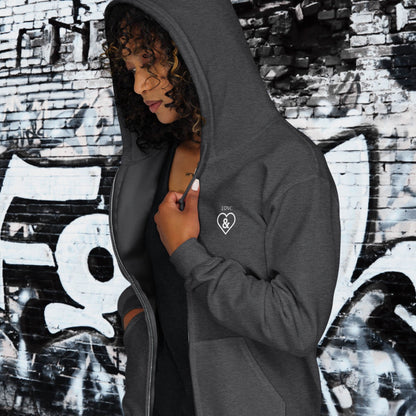 HOODIE CON CAPUCHA Y CREMALLERA MUJER SYMBOL &