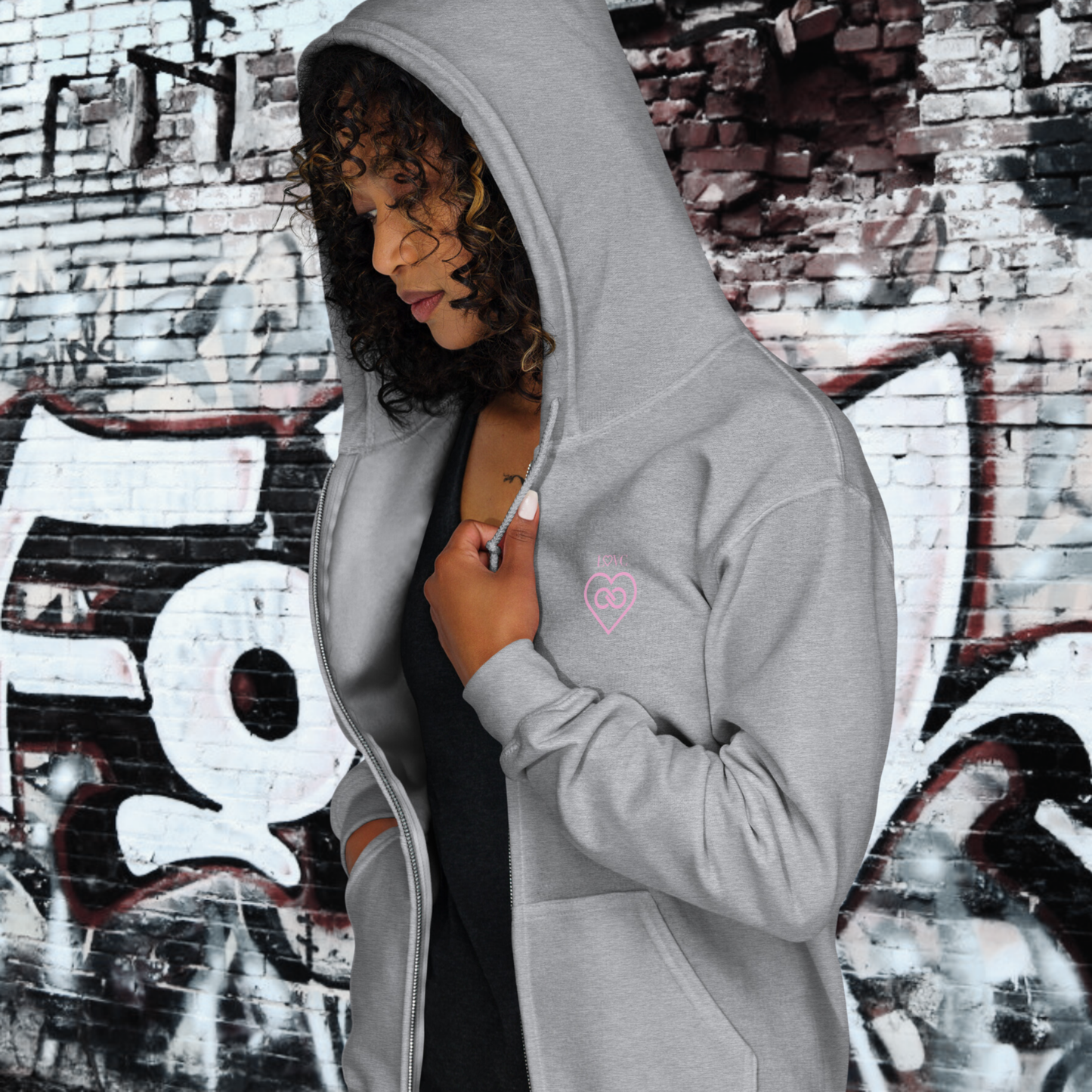 HOODIE CON CAPUCHA Y CREMALLERA MUJER INFINITE