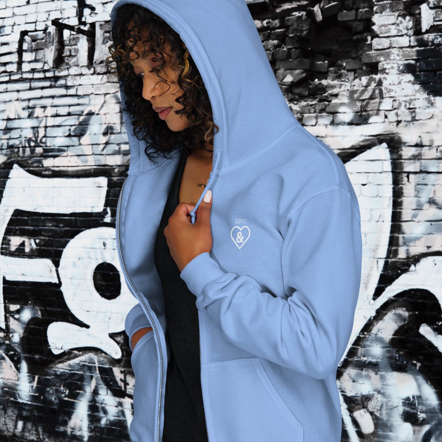 HOODIE CON CAPUCHA Y CREMALLERA MUJER SYMBOL &
