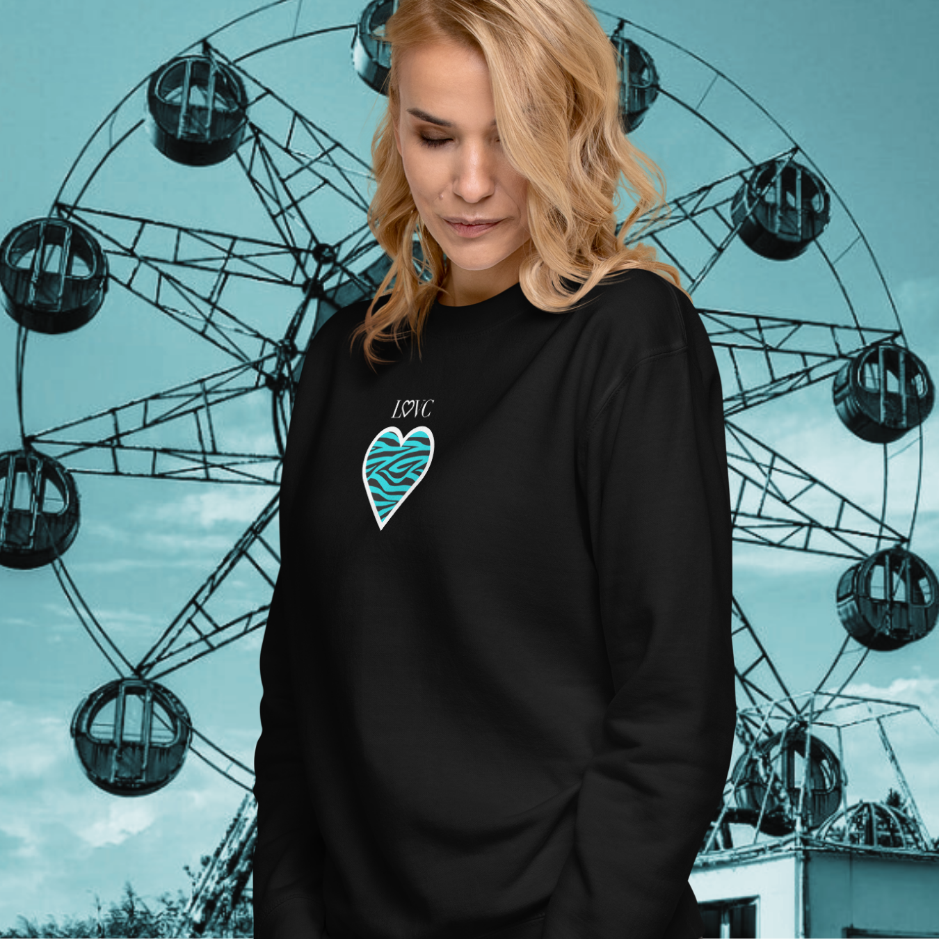 SUDADERA GRUESA MUJER ANIMAL PRINT