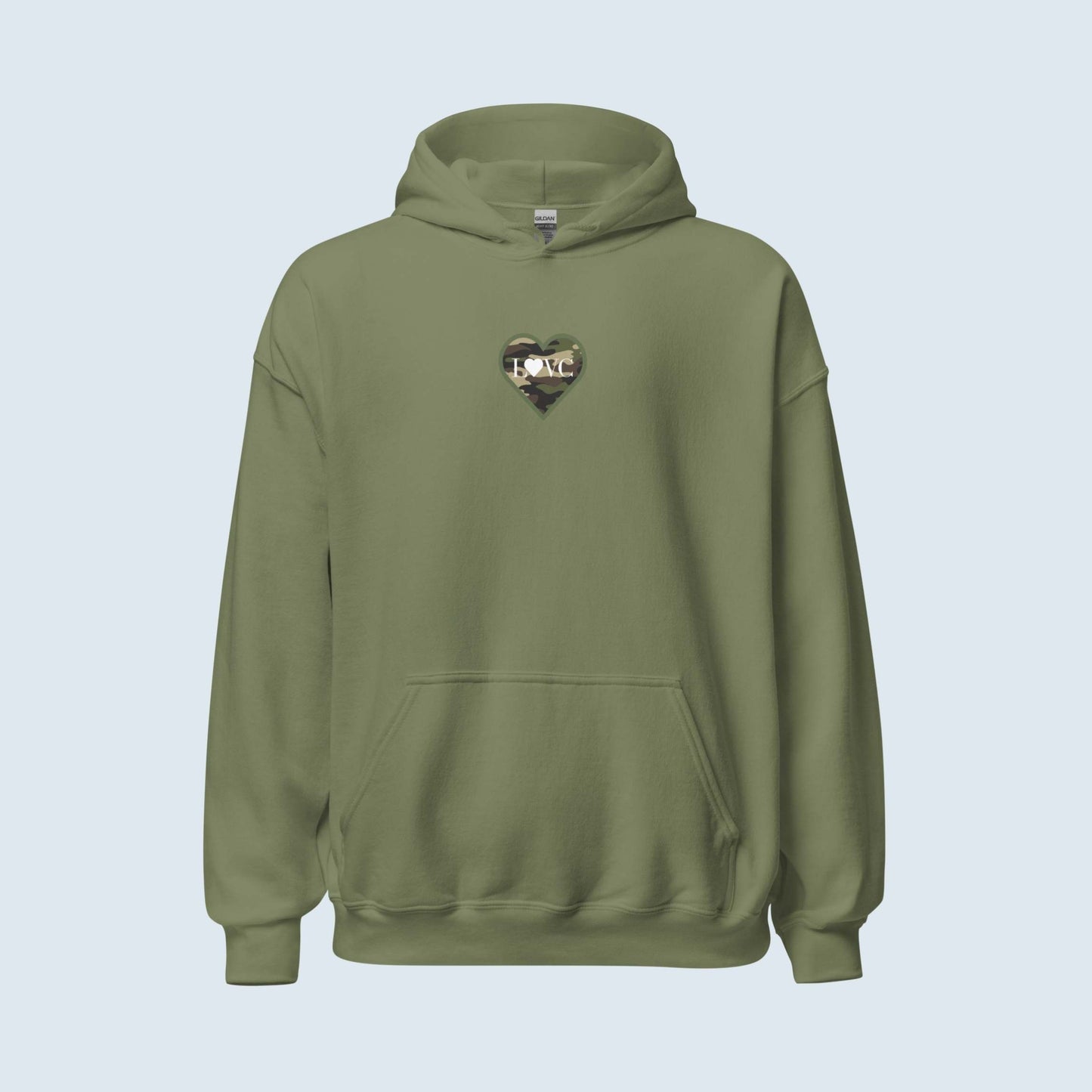 HOODIE CON CAPUCHA HOMBRE LOGO MILITAR
