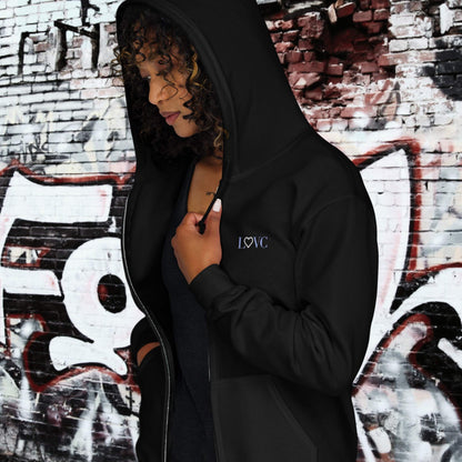 HOODIE CON CAPUCHA Y CREMALLERA MUJER LOGO CLASSIC