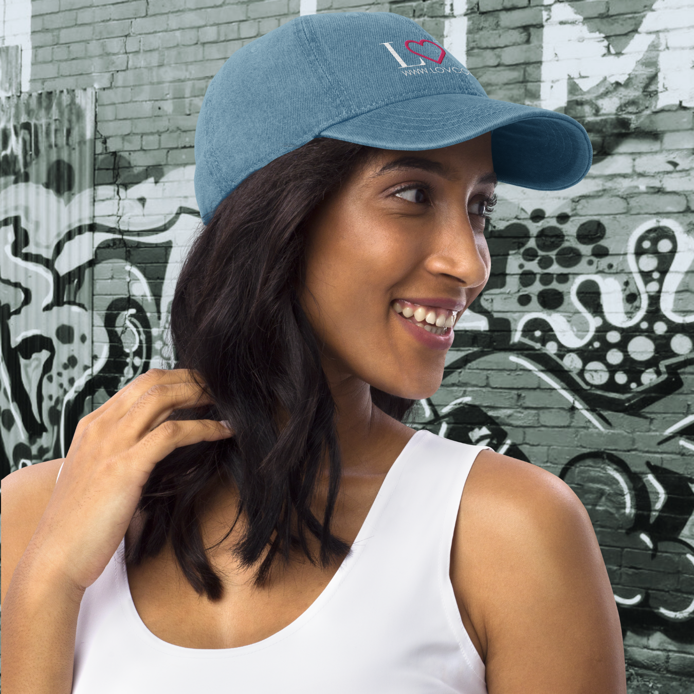 GORRA VAQUERA MUJER LOGO CORAZÓN ROSA