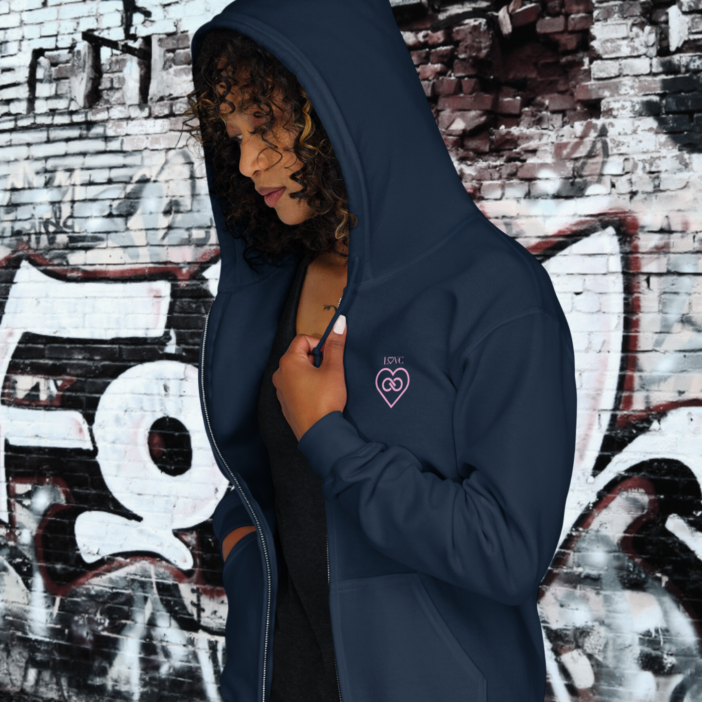 HOODIE CON CAPUCHA Y CREMALLERA MUJER INFINITE