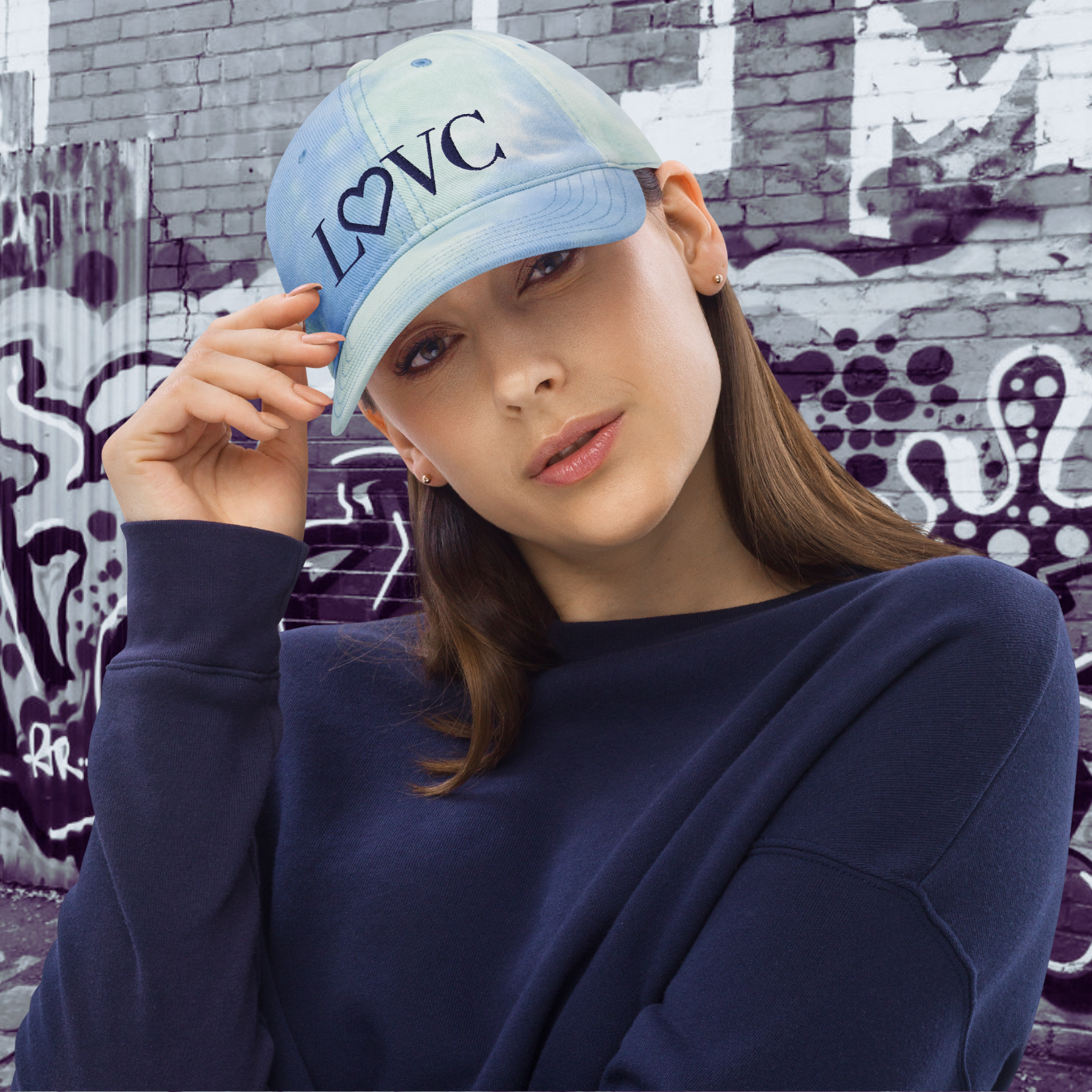 GORRA CON EFECTO TIE DYE MUJER LOGO NAVY