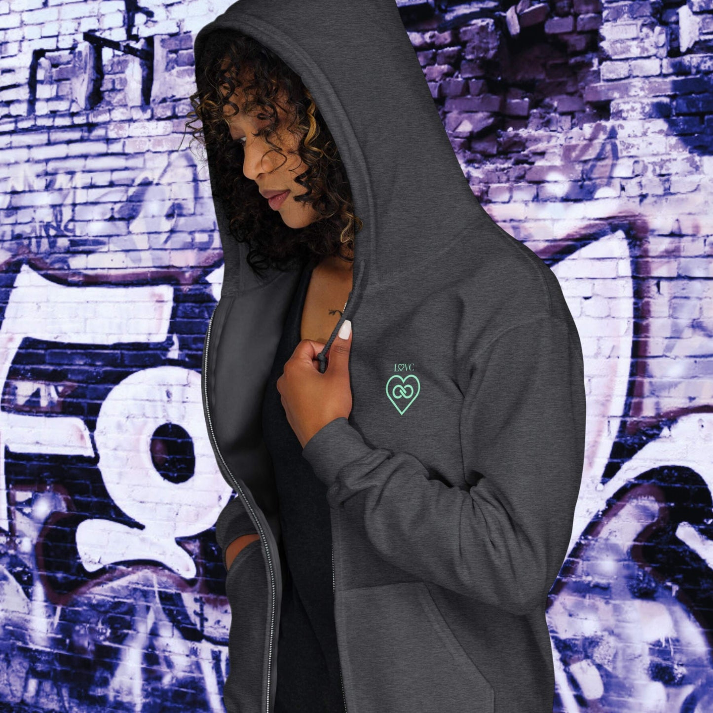 HOODIE CON CAPUCHA Y CREMALLERA MUJER INFINITE