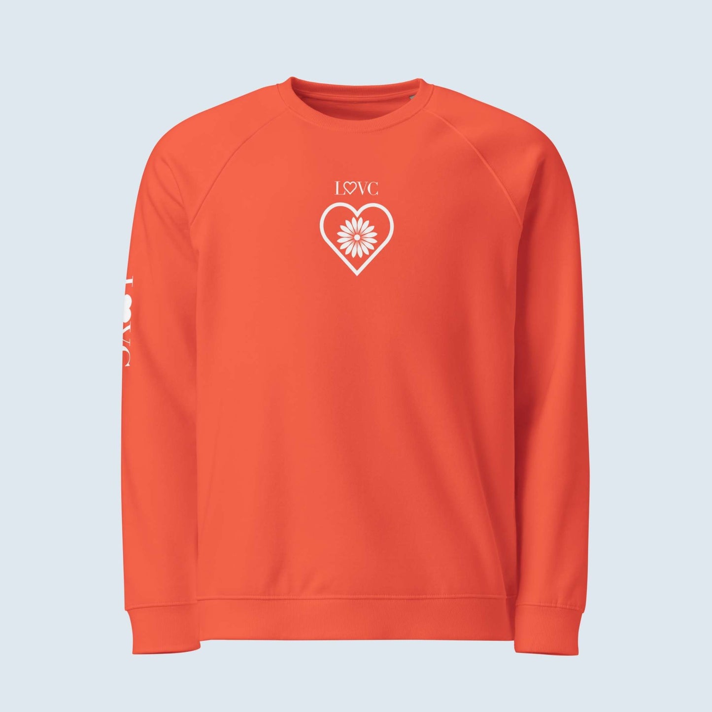 SUDADERA ORGÁNICA MUJER FLOWER LOGO MANGA