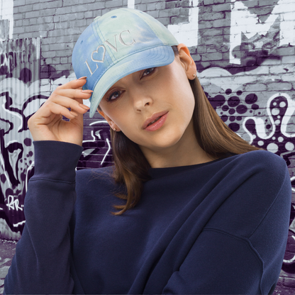 GORRA CON EFECTO TIE DYE MUJER LOGO BLANCO