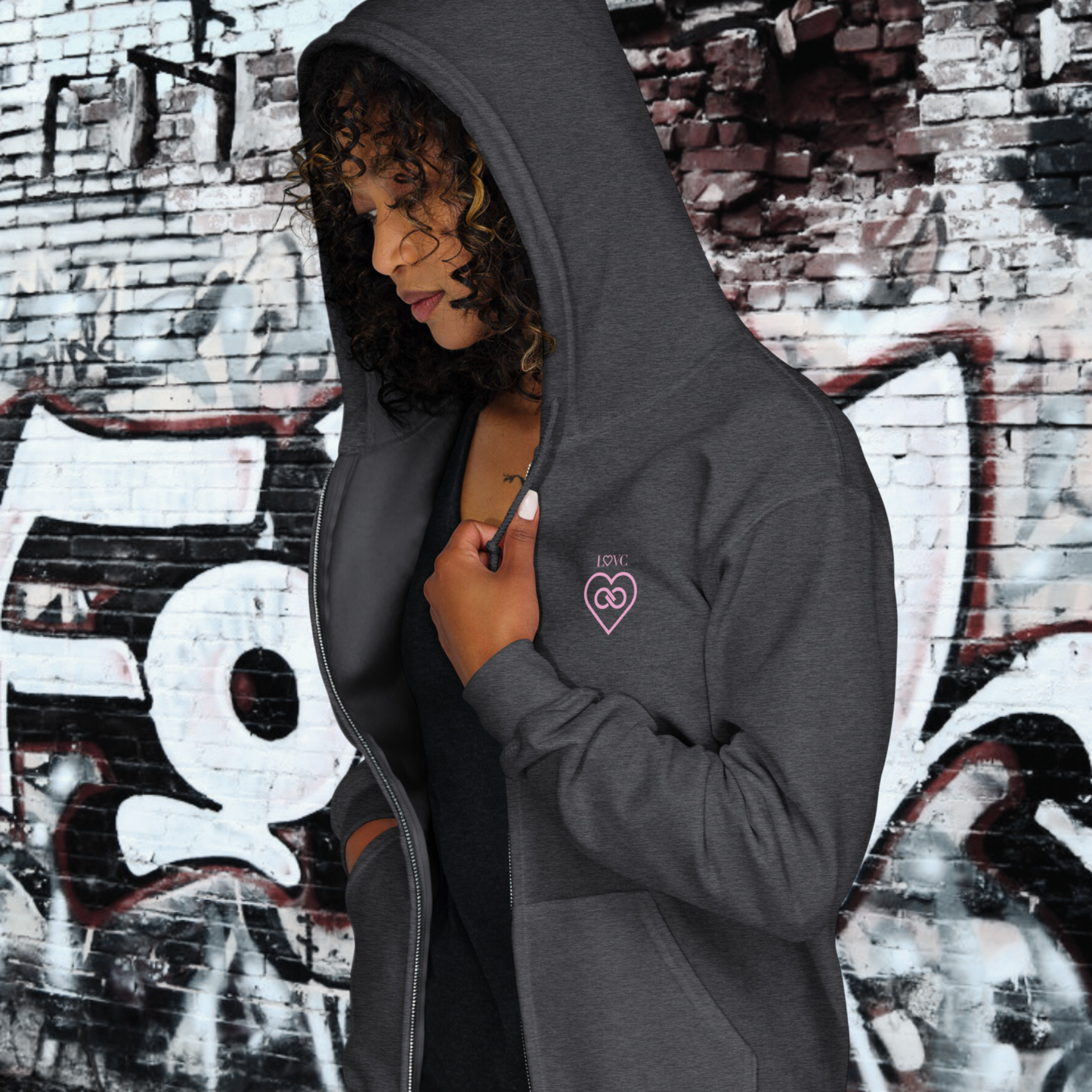 HOODIE CON CAPUCHA Y CREMALLERA MUJER INFINITE