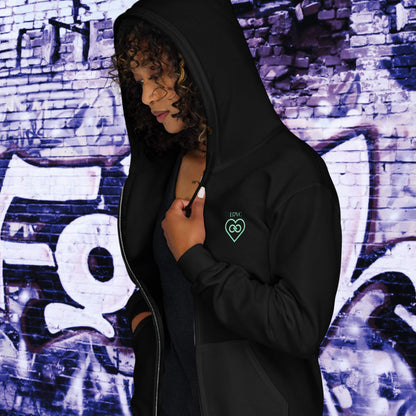 HOODIE CON CAPUCHA Y CREMALLERA MUJER INFINITE