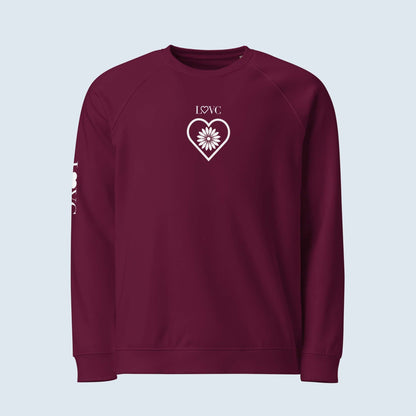 SUDADERA ORGÁNICA MUJER FLOWER LOGO MANGA