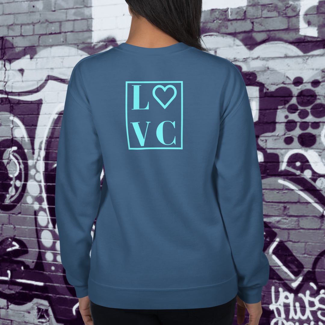 SUDADERA GRUESA MUJER LOGO BACK CUADRADO