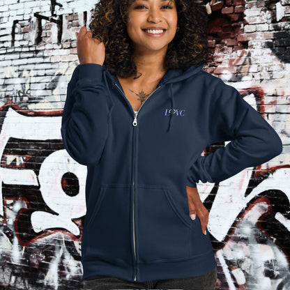 HOODIE CON CAPUCHA Y CREMALLERA MUJER LOGO CLASSIC
