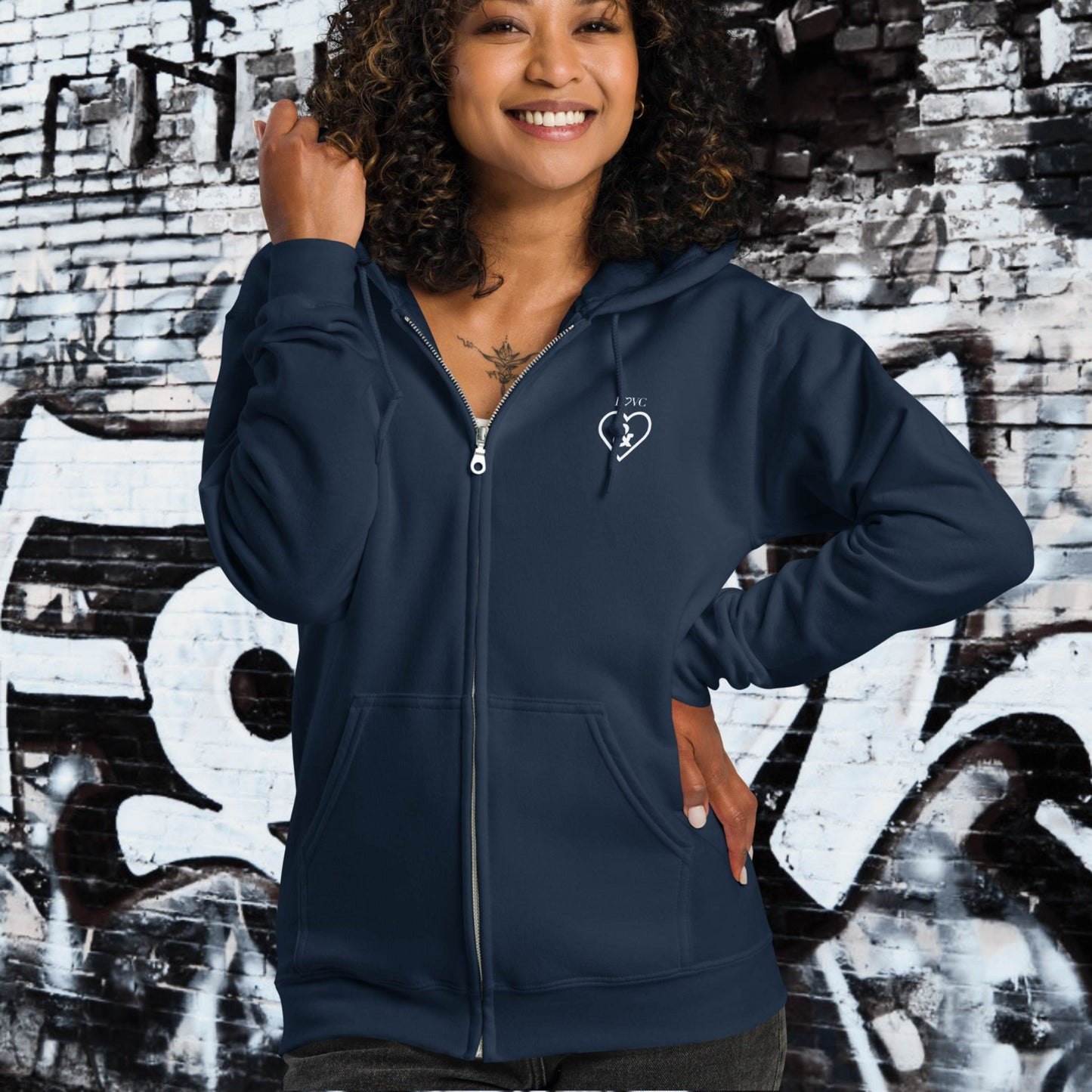 HOODIE CON CAPUCHA Y CREMALLERA MUJER SYMBOL &