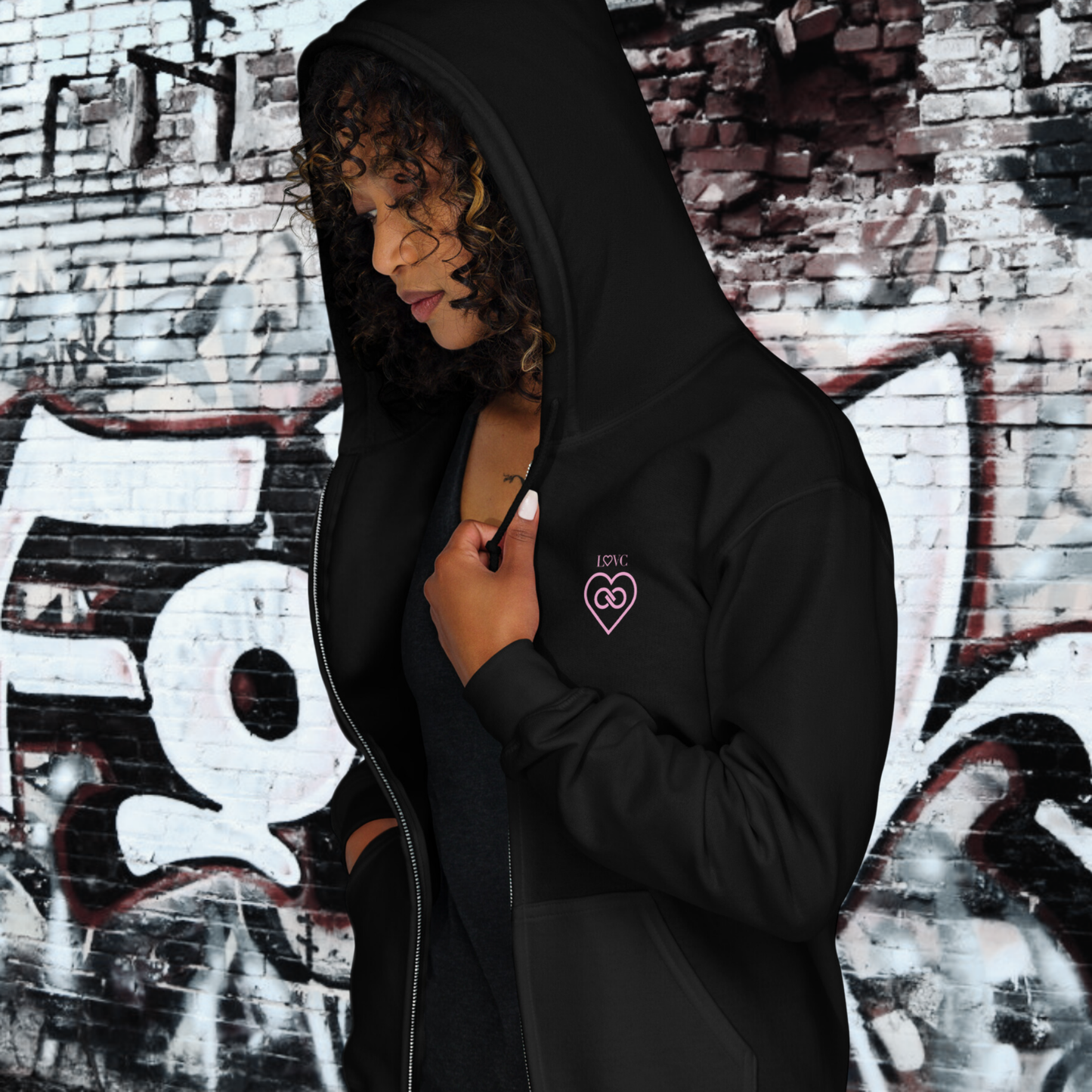 HOODIE CON CAPUCHA Y CREMALLERA MUJER INFINITE