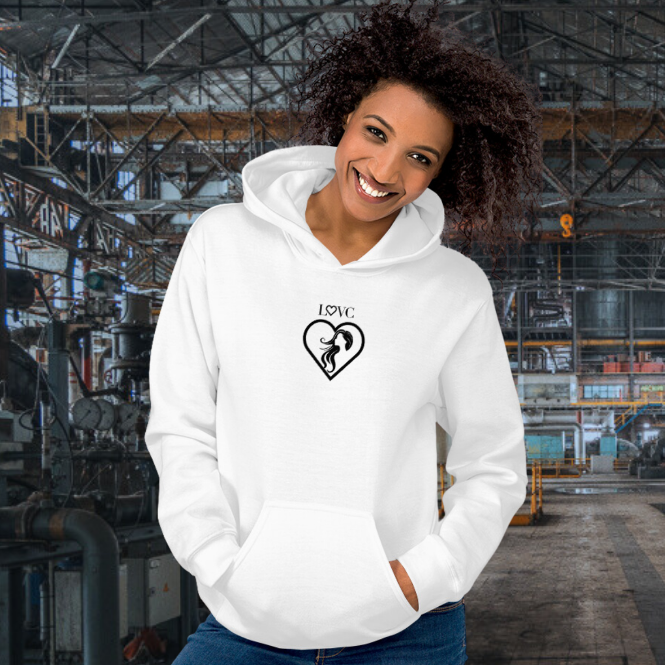 HOODIE CON CAPUCHA MUJER SILUETA