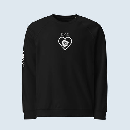 SUDADERA ORGÁNICA MUJER FLOWER LOGO MANGA