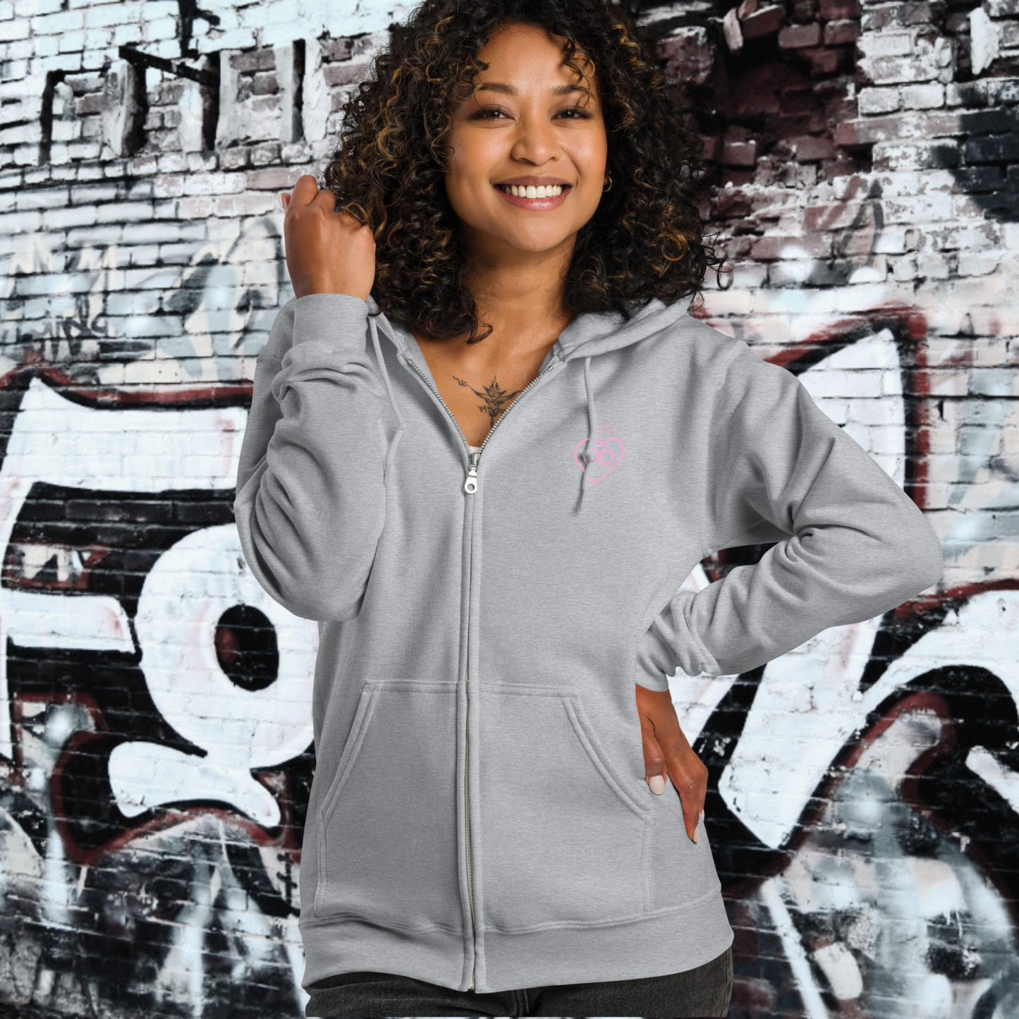 HOODIE CON CAPUCHA Y CREMALLERA MUJER INFINITE