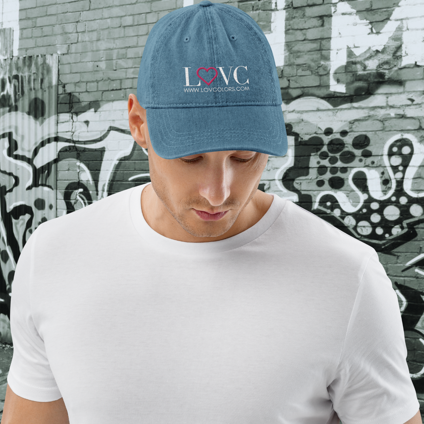 GORRA VAQUERA HOMBRE LOGO CORAZÓN ROSA