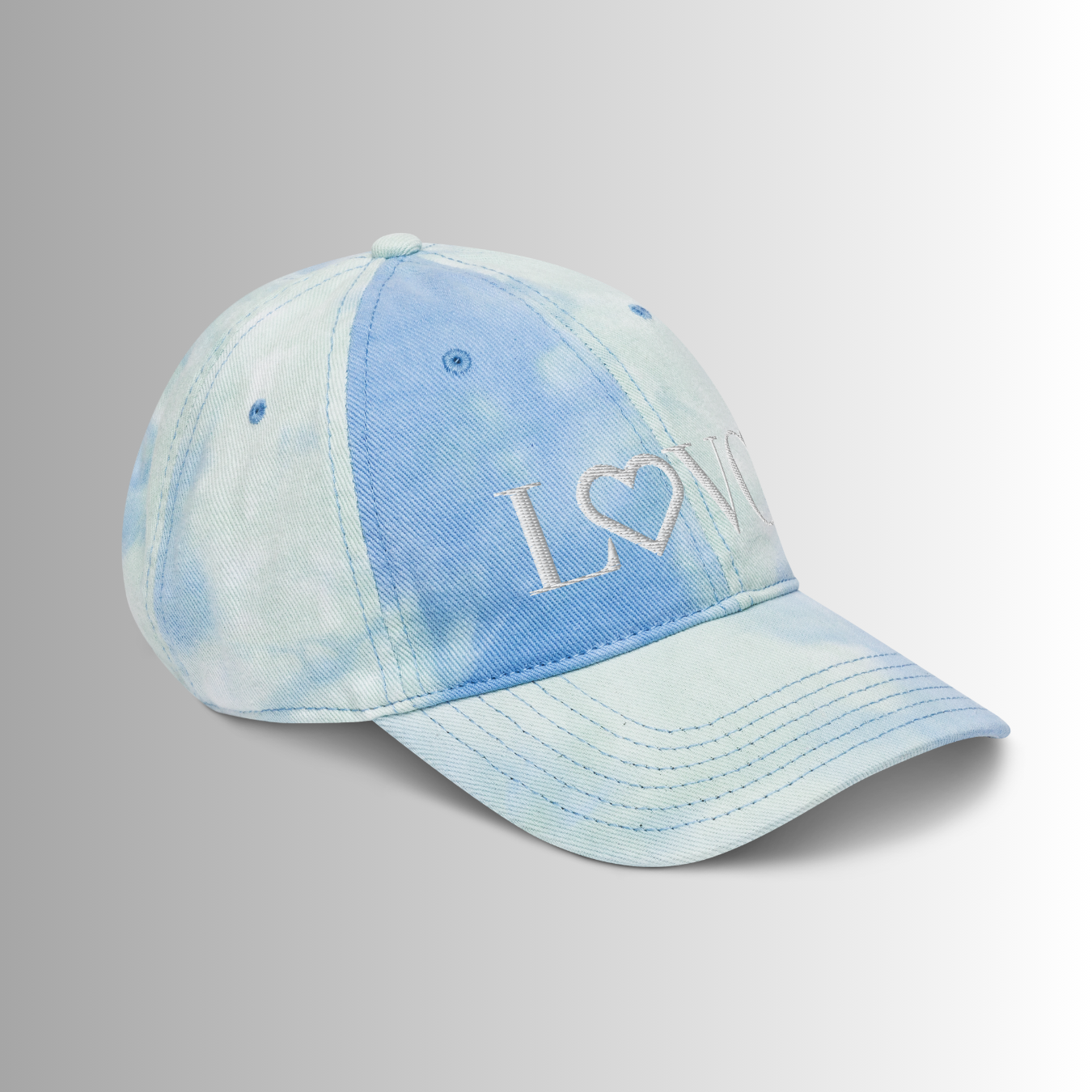 GORRA CON EFECTO TIE DYE MUJER LOGO BLANCO