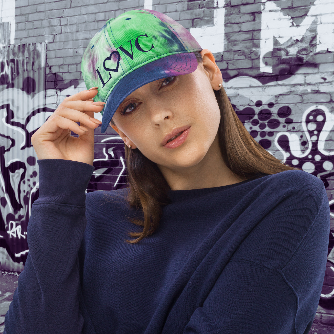 GORRA CON EFECTO TIE DYE MUJER LOGO NAVY