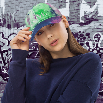 GORRA CON EFECTO TIE DYE MUJER LOGO BLANCO