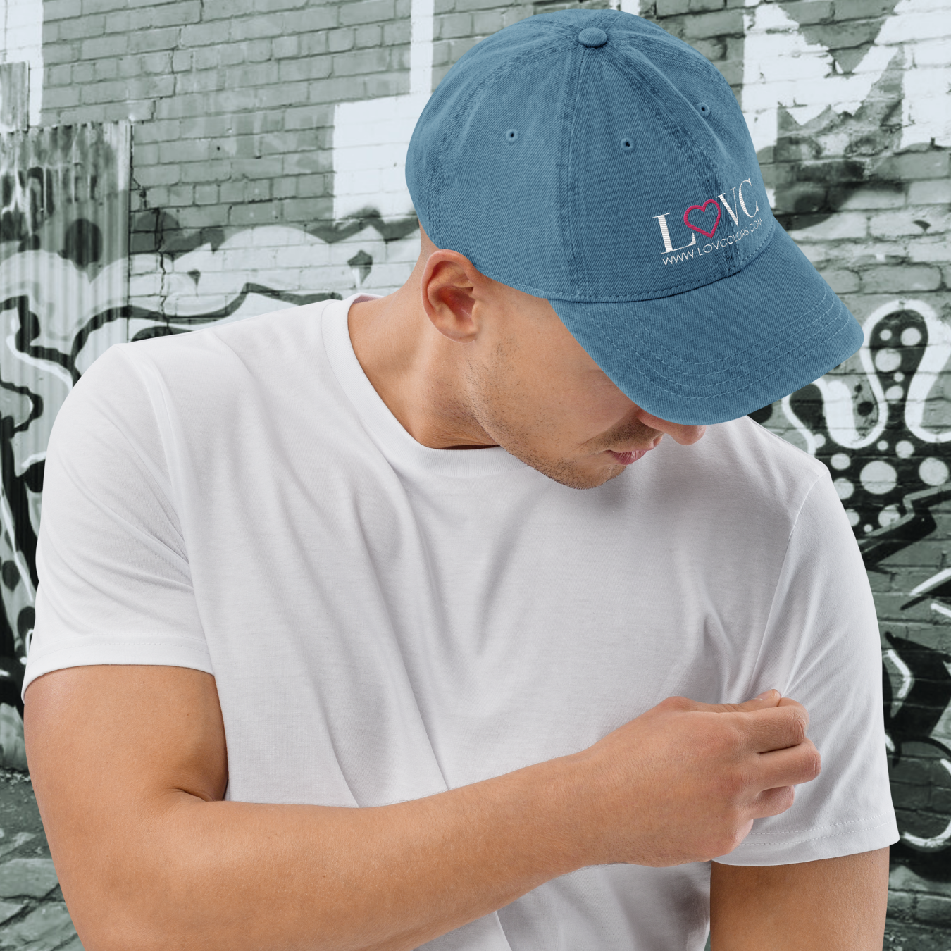 GORRA VAQUERA HOMBRE LOGO CORAZÓN ROSA